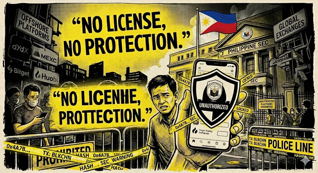 Philippines SEC Flags dYdX and Six Crypto Platforms as Unauthorized