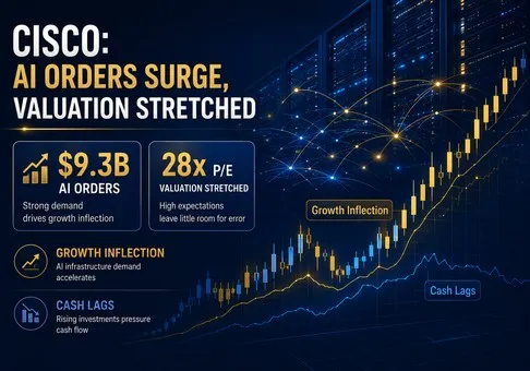 Laporan Riset Saham Cisco Systems (CSCO) - Jaringan AI Mengalami Akselerasi, tetapi 33x Laba Menyisakan Sedikit Margin untuk Eksekusi