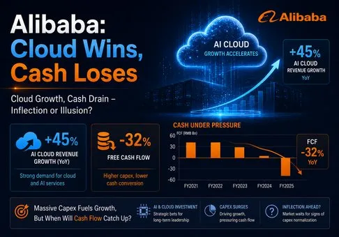 Laporan Riset Ekuitas Alibaba Group (BABA) - Cloud AI Unggul, tetapi Capex yang Didanai Ekuitas Menunda Pengembalian Kas