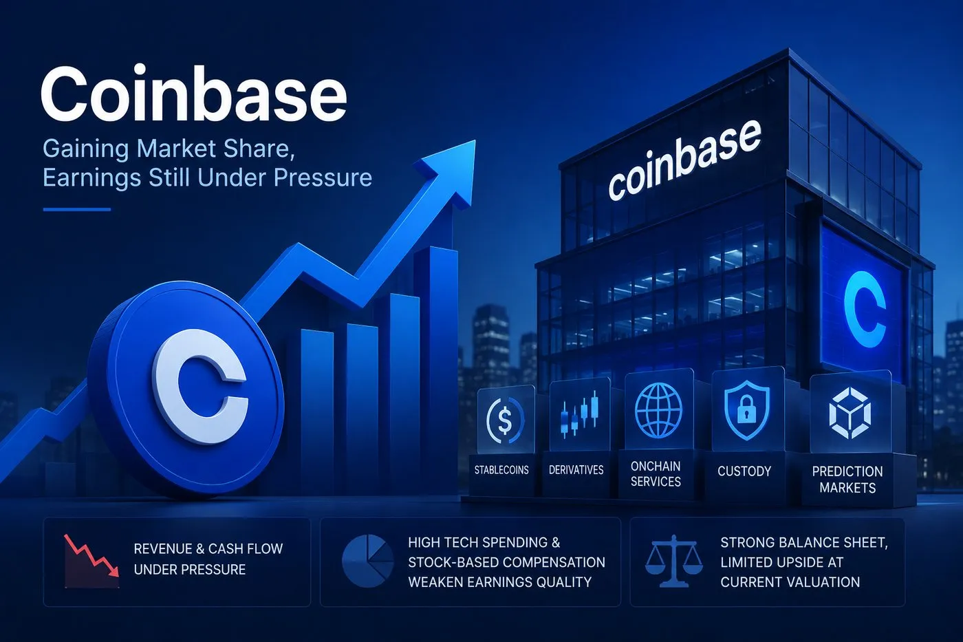 Laporan Riset Ekuitas Coinbase Global (COIN) - Pangsa Pasar Meningkat, tetapi Pendapatan Kas Masih Tertinggal dari Narasi Platform