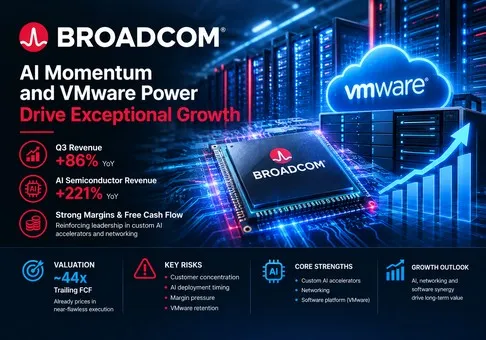 Broadcom (AVGO) Equity Research Report - AI Revenue Is Exploding, but 45x Cash Flow Still Prices In a Flawless Ramp